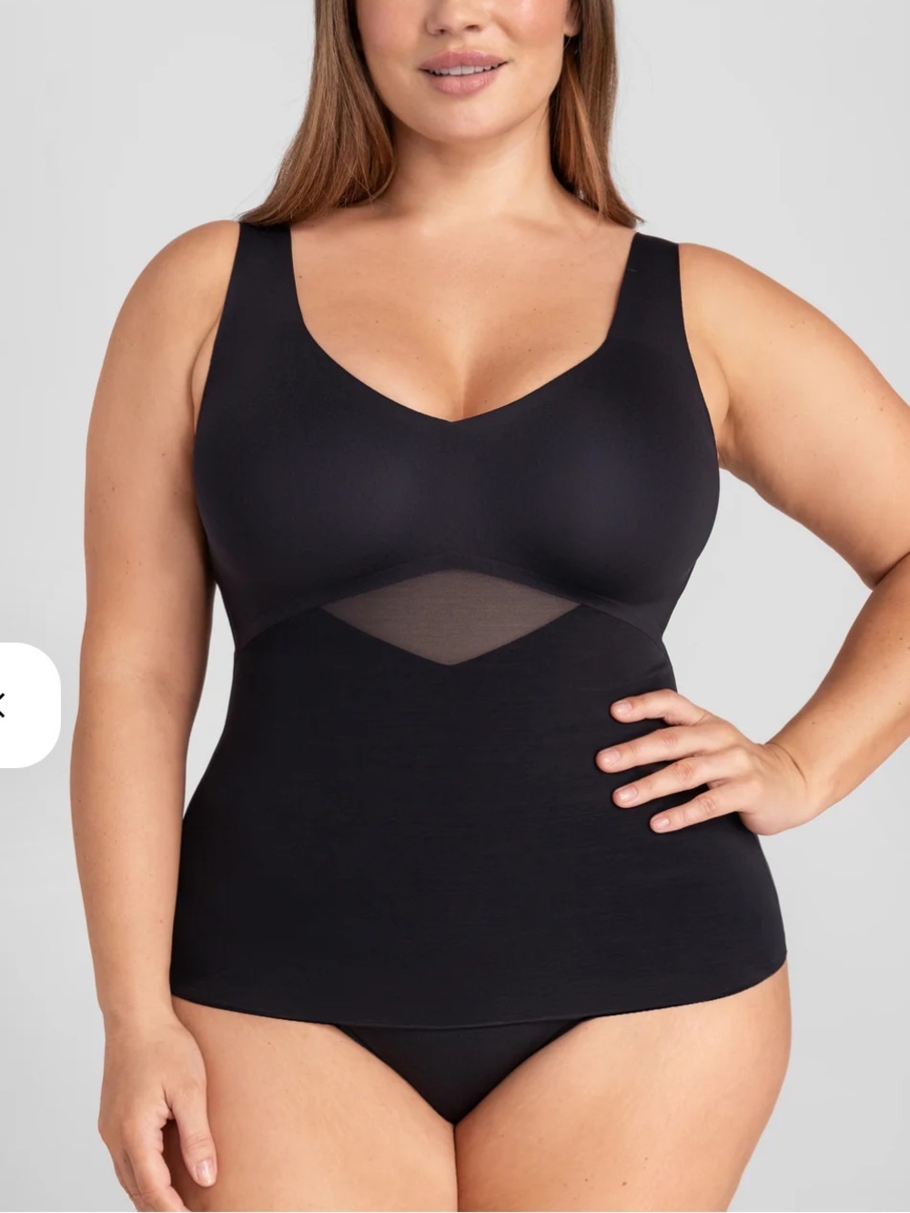 Honeylove Liftwear Tank Black Hybrid Under Or Outwear